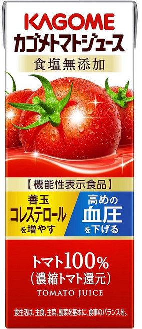 Kagome 카고메 토마토 주스 솔트 프리, 200ml