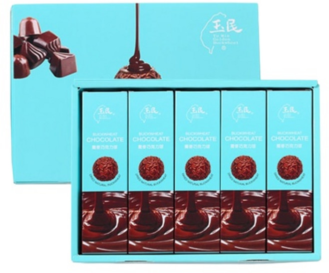 【玉民】蕎麥巧克力球 10gx15入/盒 禮盒附提袋, 1個