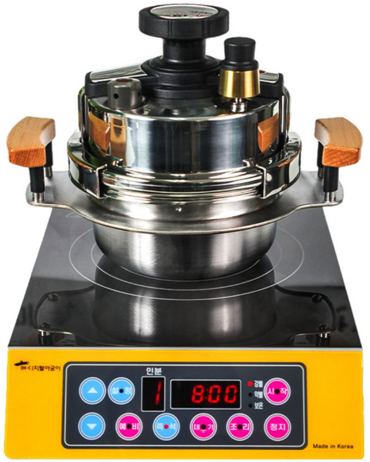 26년최신형 인덕션압력밥솥 IH 디지털아궁이 고급형 가정용 2-4인용 스텐, 1개, 실버+블랙, 4L