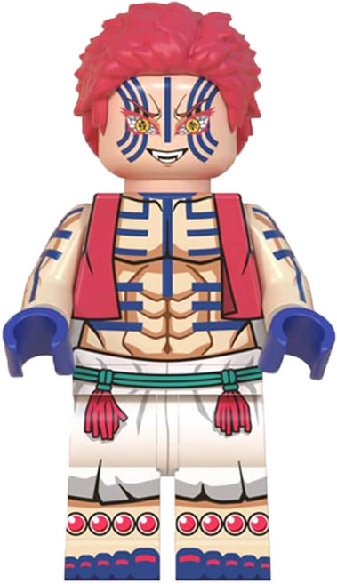 귀멸의 칼날 캐릭터 40종 호환블럭 브릭미니피규어 취미/수집/장식/컬렉션용 커스텀 블록피겨, 06. 아카자, 1개