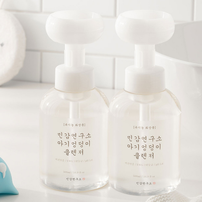 히든올가 대용량 꽃모양 신생아 아기 엉덩이 클렌저 유아청결제 힙클렌저, 2개, 500ml