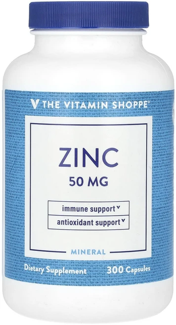 The Vitamin Shoppe 아연 50mg 캡슐 300정, TheVitaminShoppe아연50mg캡슐300정, 1개 - 쿠팡