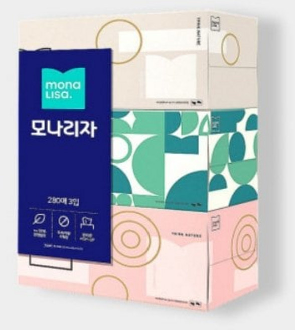 모나리자 미용티슈 280매 3개입 1팩 각티슈 화장지 갑티슈 휴지_JS 프리미엄, 1개