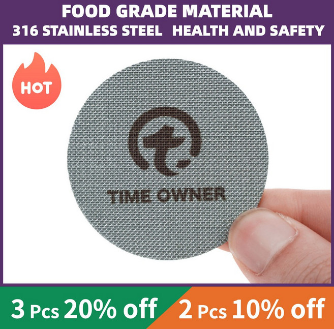 재사용 가능한 커피 필터 스크린 내열성 메쉬 포타필터 바리스타 만들기 에스프레소 기계용 퍽 58mm, 49.5mm diameter_1.7mm 150 micr