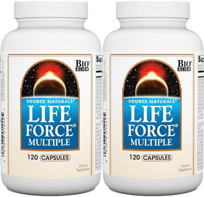 Source Naturals 소스내추럴스 라이프 포스 멀티플 캡슐, 120정, 2개 - 쿠팡