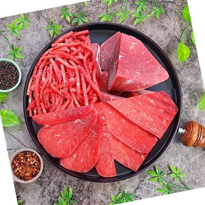 VGD 호주산 소고기 홍두깨살 육전 불고기용 3mm 1kg 불고기감 샤브샤브용, 1개