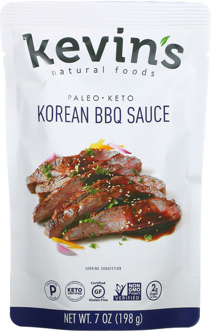 Kevins Natural Foods 한국식 바베큐 소스 순한 7 oz (198 g) 2팩, 1개, 198g