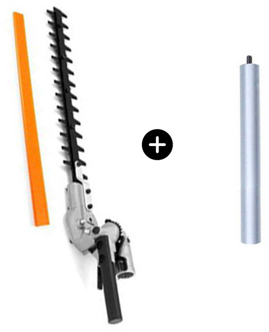 킹 예초기 부착형 전정기 헤드 K-24HT + 30cm 미니 앞봉 중심축 숫놈 암놈 세트, 1개