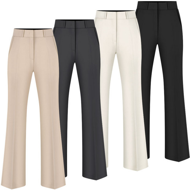 여성 세미부츠컷 골프바지 봄가을용 스판 밴딩 여자 골프웨어 바지 골프복 하의 빅사이즈