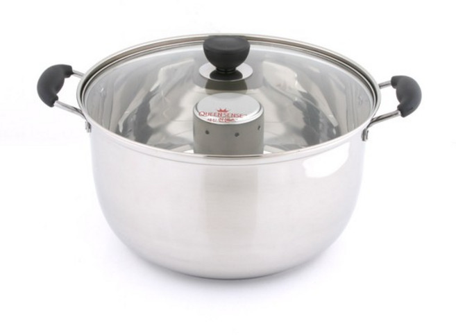 퀸센스 BOO 가스 인덕션겸용 스텐 빨래솥 34cm 빨래삶는냄비 삶숙이, 없음, 1개