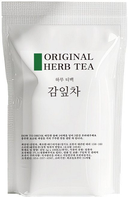 국산 감잎차 생분해 티백, 1g, 1개, 100개입