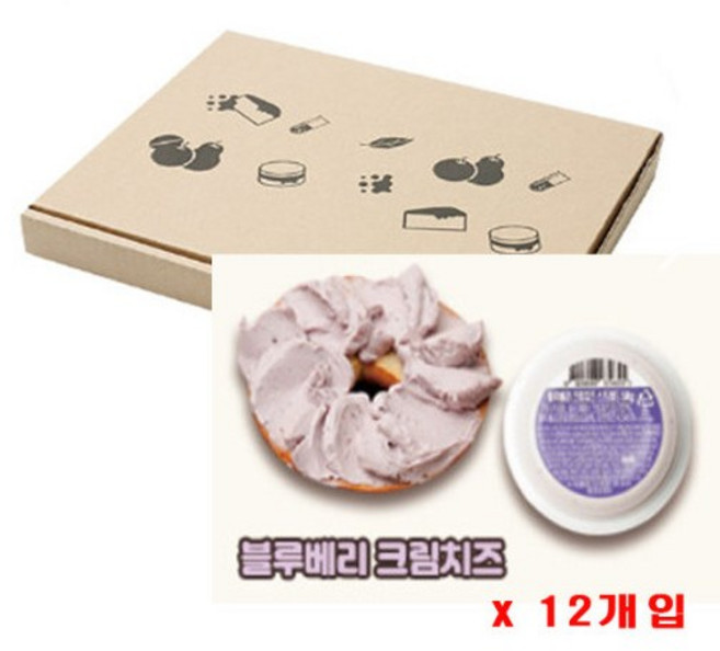 무료아이스포장 선인 블루베리 포션크림치즈 스프레드 50g, 1개, 600g