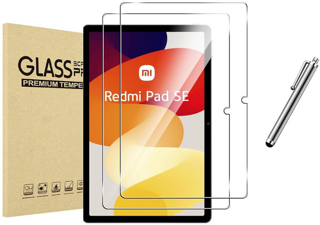 케이스나라 샤오미 레드미 패드 SE 호환 9H 강화유리 액정보호필름2장 Xiaomi RedMi Pad SE 11인치, 2개