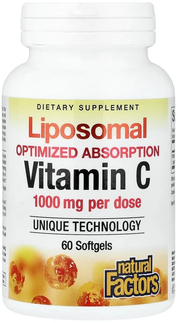 네추럴팩터스 리포소멀 옵티마이즈드 앱솔션 비타민 C 1000mg 소프트젤, 1개, 60정 - 쿠팡