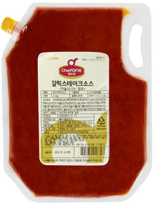 쉐프원 갈릭 스테이크소스 2kg/청정원소스, 1개, 2kg