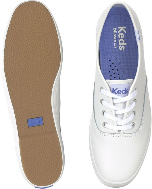 케즈 챔피온 럭스 레더 스니커즈 라운드 레이스 가죽 운동화 화이트