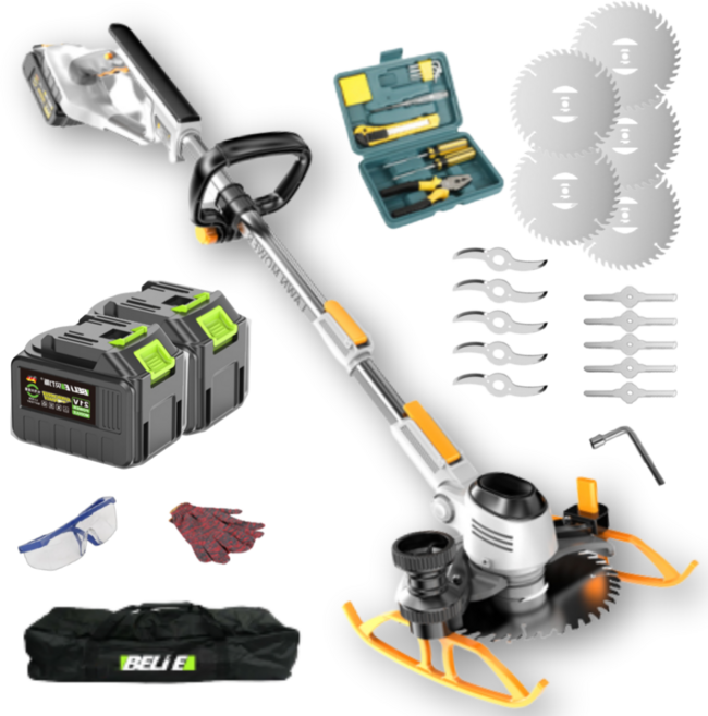 CCEDA 독일기술 초강력 충전식 무선 예초기 초경량 전기 전동 제초기, 2개