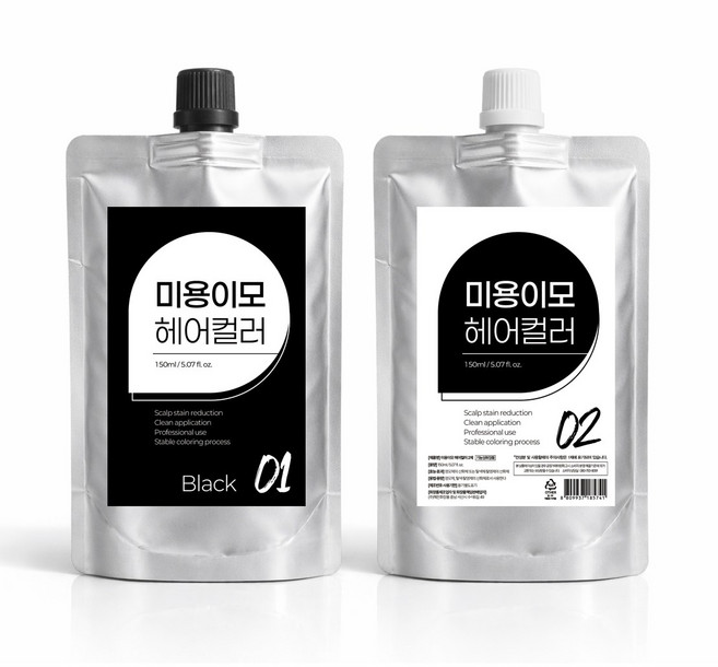 피부에 묻지않는 염색약 세트 염색붓 염색볼 새치커버 흰머리 블랙 셀프 전문가, 1개