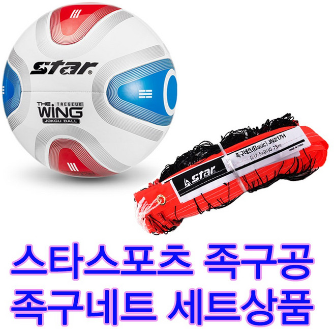 한스포츠 족구네트 스타족구공 세트 족구공 윙 태극 스타족구공 족구네트세트상품, 1개