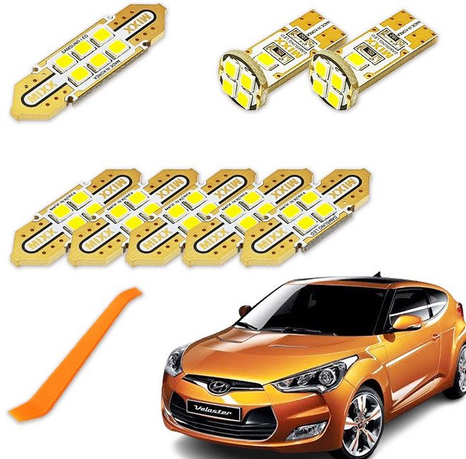 믹스 차량용 LED 실내등 풀세트 + 리무버, 현대 벨로스터 썬루프형 2011년~2014년, 1세트