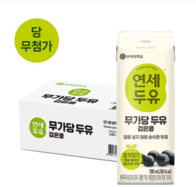 연세두유 무가당 두유 검은콩, 슈퍼 연세두유 무가당 두유 검은콩, 190ml, 24개