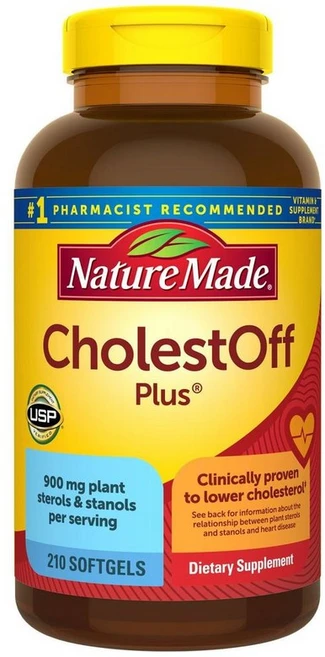 네이처메이드 콜레스트오프 플러스 소프트젤 Nature Made CholestOff Plus Softgels, 1개, 210정 - 쿠팡