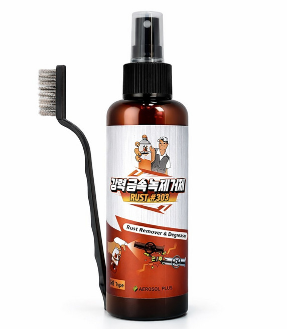 탁월한선택 강력 금속 녹 제거제 + 브러쉬 증정 빠르고 간편한 녹제거제, 1개, 150ml