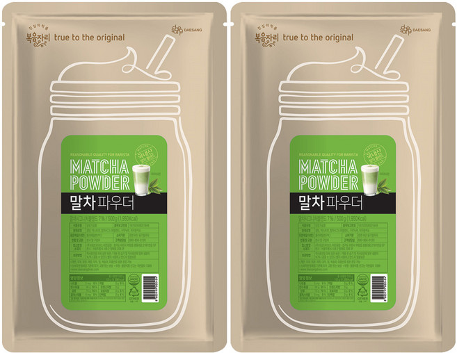 복음자리 말차 파우더 (시그니처블랜드), 2개, 1개입, 500g