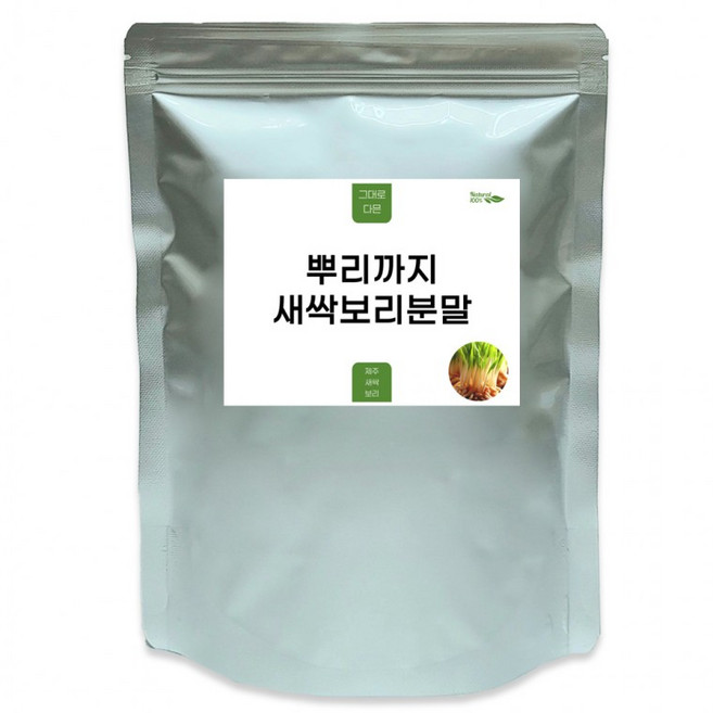 제주 뿌리까지 새싹보리 분말 가루 500g 그대로다믄, 1g, 1개