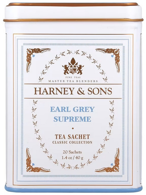 하니앤손스 Harney and Sons 얼그레이 슈프레임 (Earl Grey Supreme) 20 봉지 1.4 온스 (40 그램) HRN-35407, 1개, 20개입