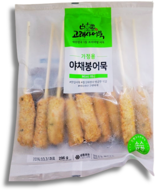 고래사어묵 가정용 야채봉 어묵, 296g, 1개