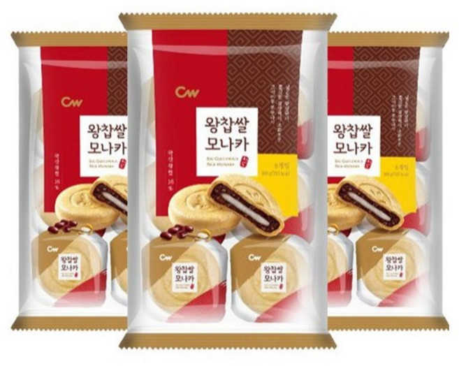 청우식품 왕찹쌀모나카, 240g, 3개