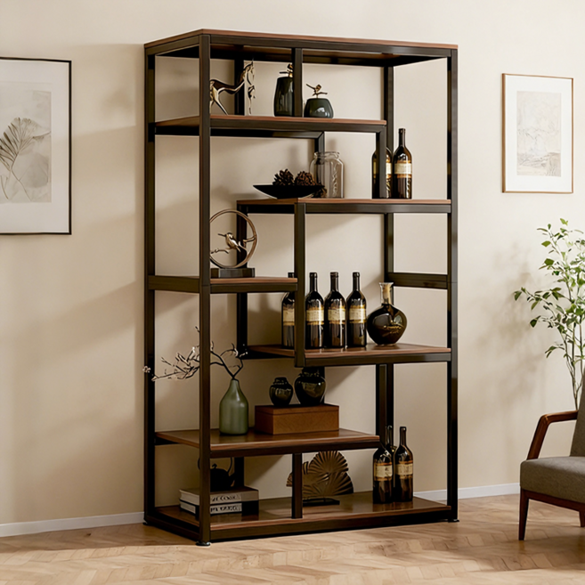 위스키진열장 술 장식장 양주 인테리어 술장 거실 선반 거실 장식장 수석 진열장 서재 술장 담금주, 서랍을 달지 않다, 호두