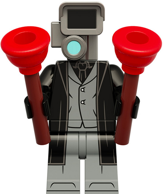 핸드브릭 팩토리 커스텀 미니브릭 피규어 스키비디 토일렛 호환 블록호환, 06. 블랙 모니터맨, 1개