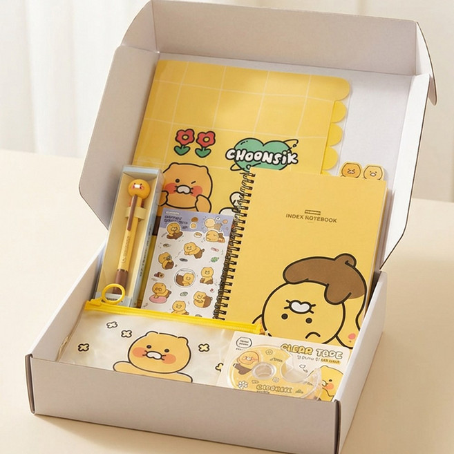 춘식이 문구 선물 세트 카카오 프렌즈 [정품 학용품], 1개, 기본