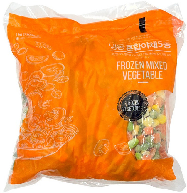 세미원푸드 냉동 5종 혼합야채 1kg, 1개