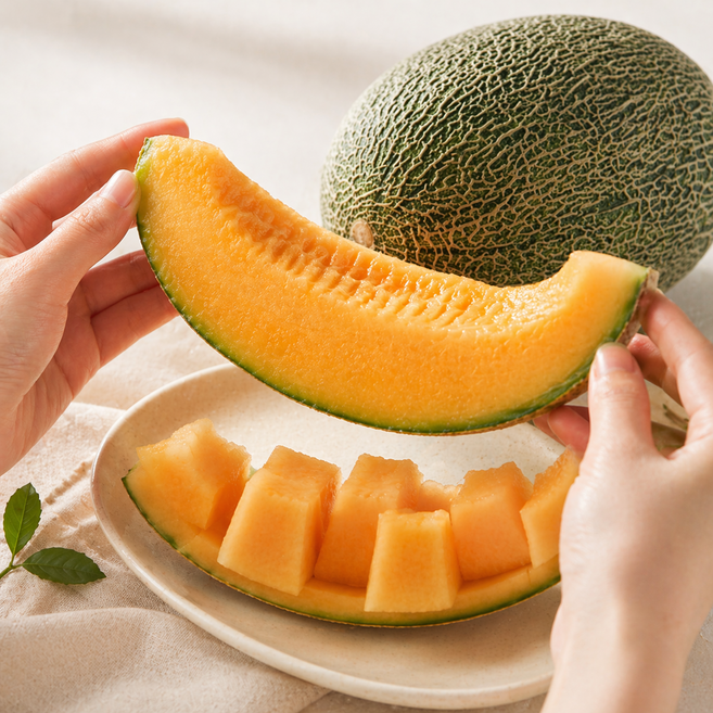 (백화점 납품) 초꿀당도 보장 하미과메론, 1개, 800g*3입(+18,200원)