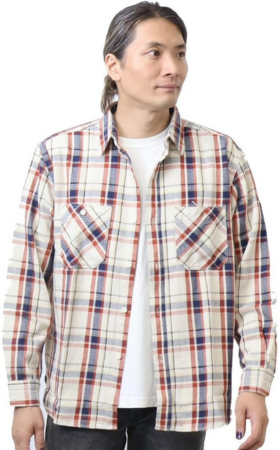 에드윈 남성 겨울 체크 셔츠 긴팔