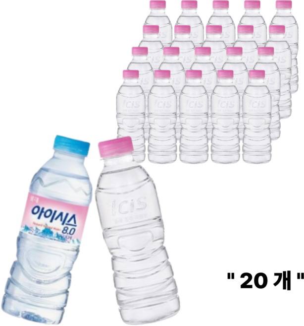 롯데칠성음료 아이시스(유/무 라벨 랜덤발송), 500ml, 20개
