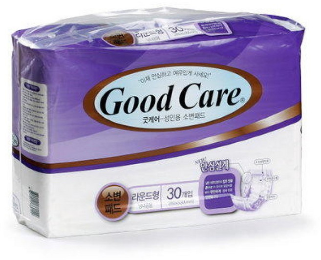 굿케어 성인용기저귀 라운드 240매 (30매x8팩) 라운드형 속기저귀, 240매입, 8개
