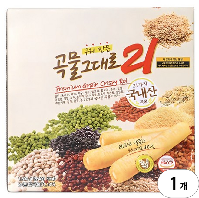 곡물그대로21 크리스피롤, 1.5kg, 1개
