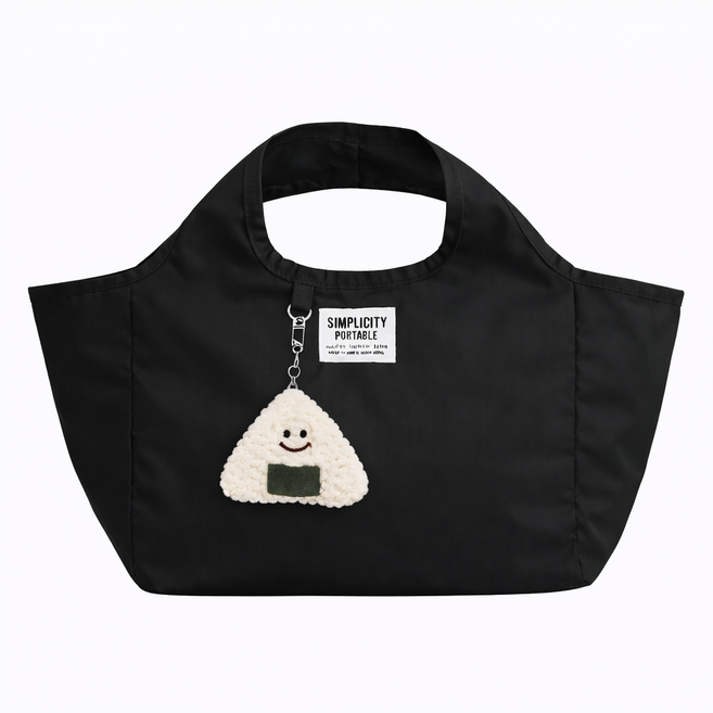 살림하는언니들 도시락가방 직장인 보온 보냉백 도시락통 주머니 이유식가방, 블랙, S