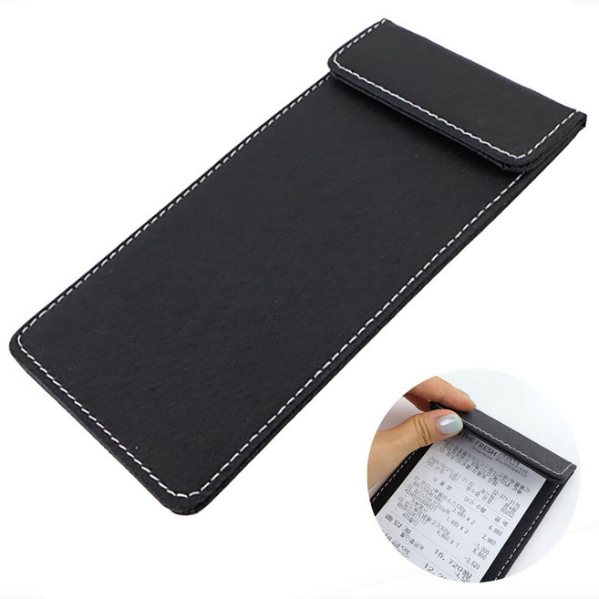 더문샵 검정 빌지받침A 자석형 영수증홀더 계산서꽂이 클립보드메뉴판 빌지패드 식당용품