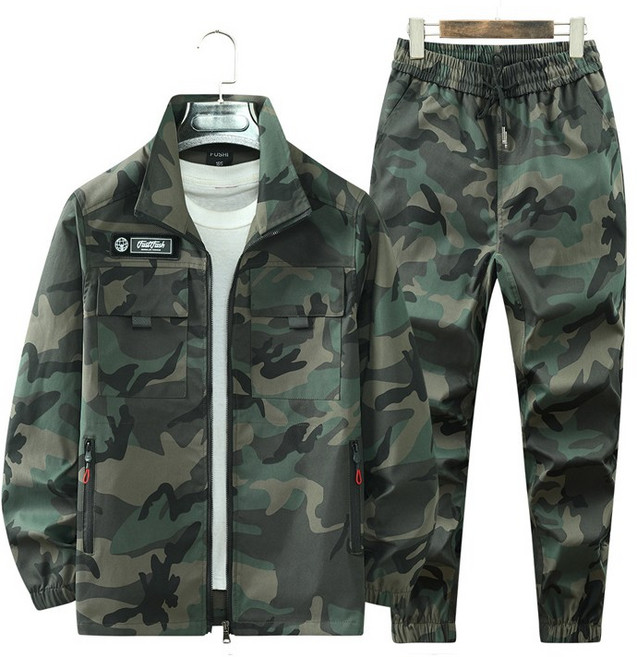 Gradle 남성 통기 방수 작업복세트 봄 가을 용접복 현장 내마모 근무복 바람막이+바지 세트 상하복세트