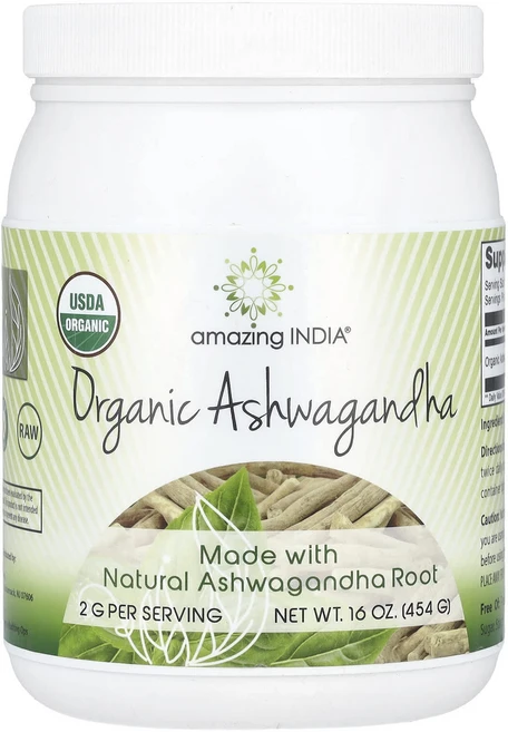 몸관리하세요 겨울입니다 Amazing India 유기농 아슈와간다 454g(16oz) 특별관리진행, AmazingIndia유기농아슈와간다454g16oz - 쿠팡
