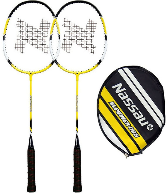 낫소 파워 배드민턴 라켓 2개입 005 1P 다용도 연습용 jja*17569bD, 1개, 상세페이지 참조