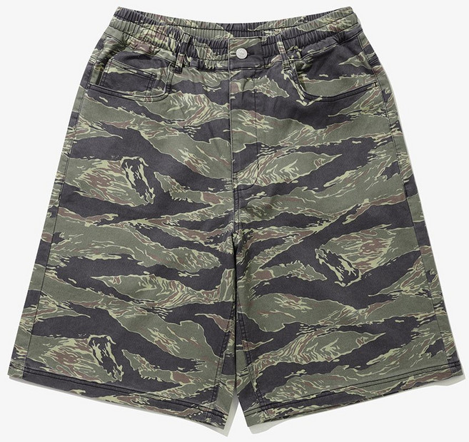 뉴에라 워시드 스웨트 버뮤다 팬츠 타이거 카모 14954605