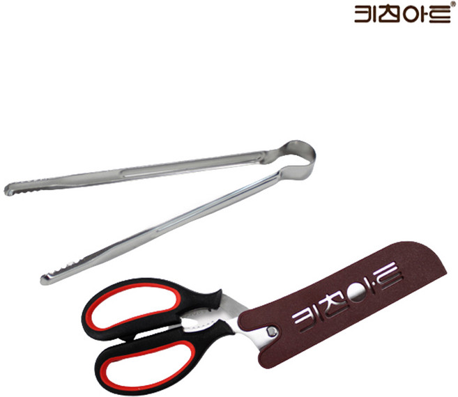 키친아트 금상첨화 스텐 악어 집게 대+ 분리형칼가위, 단품
