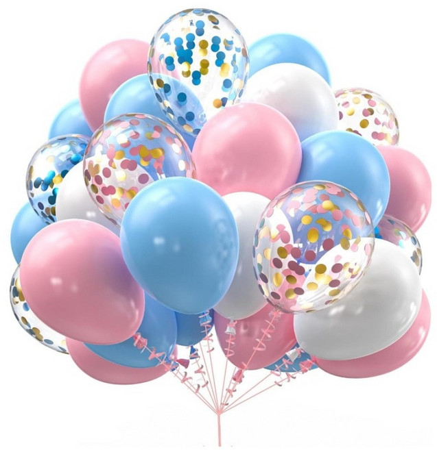 지에이엠 스폐셜한 파티를 위한 뛰어난 컬러의 이벤트 파티풍선, 1세트, 마카롱 핑크블루