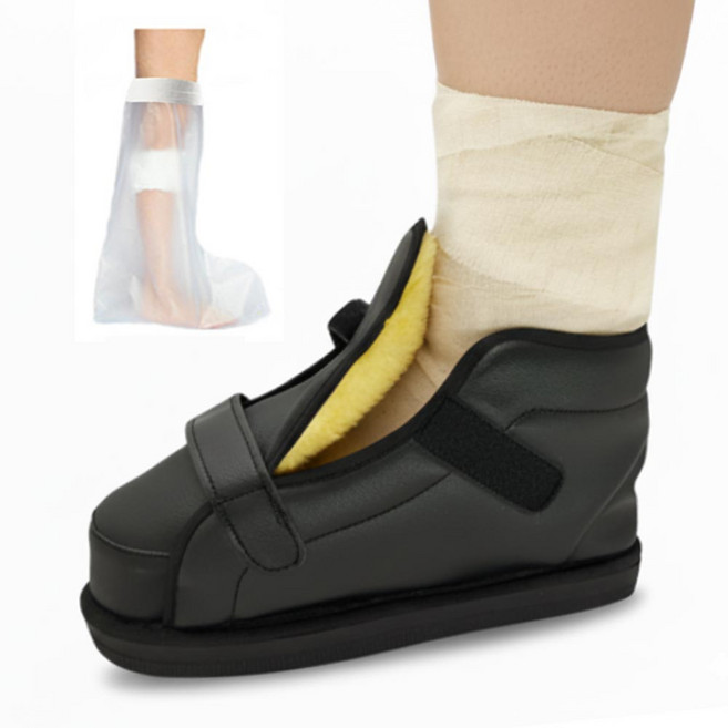 깔끔더하기 깁스 발 방한 보온 신발, 1개